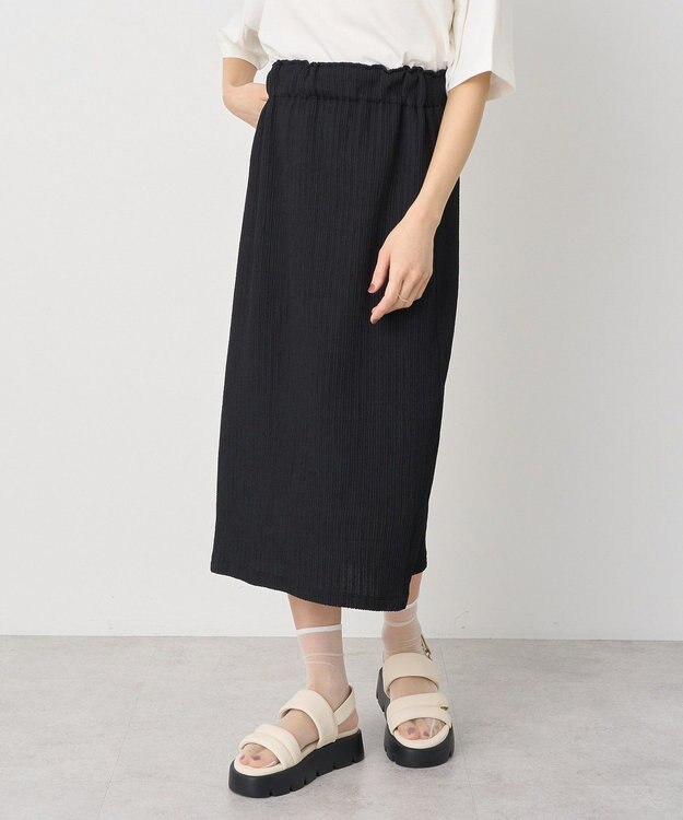 earth music&ecology 選べる丈カットナロースカート Black