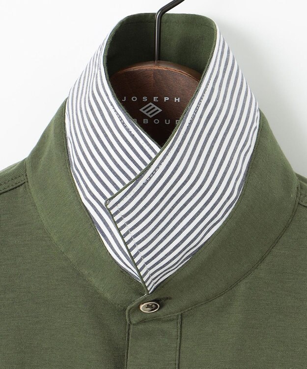 JOSEPH ABBOUD MOUNTAIN 【究極の着心地】 オーガニックコットン ポロシャツ カーキ系