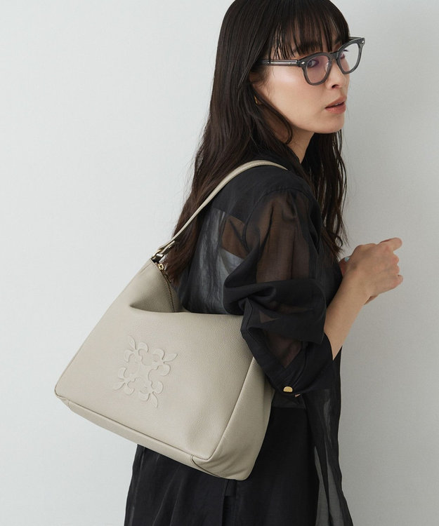 russet エンボスモノグラム2WAYショルダーバッグ(CE-1692) GrayBeige