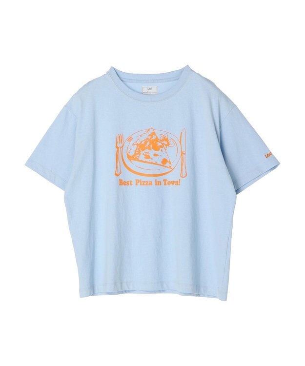earth music&ecology Ｌｅｅ×ｅ．ｍ．ａ．ｅ　ＰＩＺＺＡ　ＴＥＥ Ice Blue