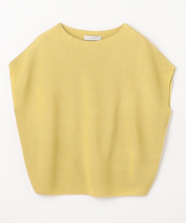 ANY L 【洗濯機可能/アンチピリング/UVケア】アクリルガーターコクーンニット イエロー