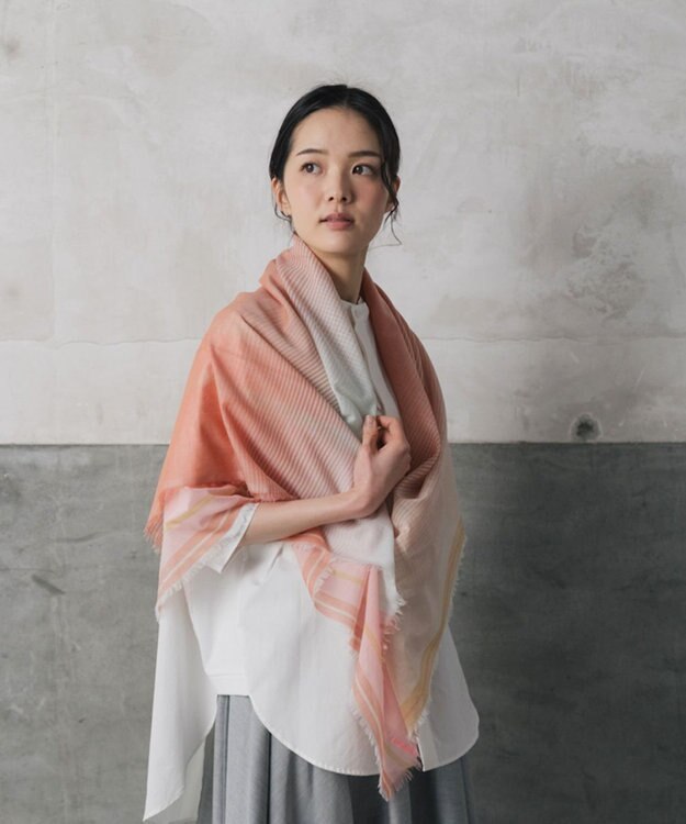 POLS 播州織 極細コットンストール ベージュ