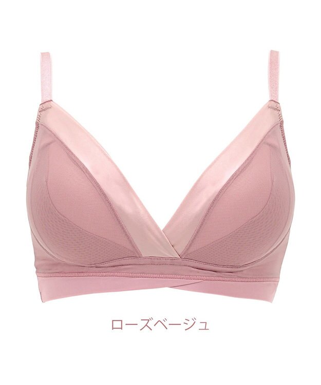 BRADELIS New York 【BRADELIS Me / ノンワイヤーブラ】ハグミーブラレット ソフト補整 楽にナチュラルな谷間を作る補正ブラジャー ME118307 ローズベージュ