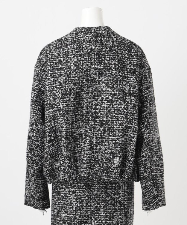 23区 【エステータ】NESSO ツイード ブルゾン ブラック系1