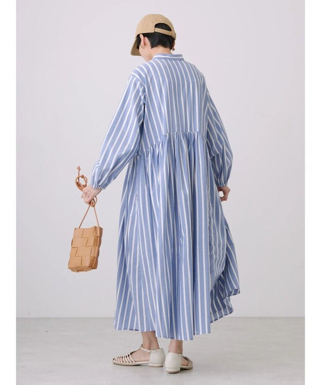 AMERICAN HOLIC アソートギャザーフレアワンピース Stripe Navy