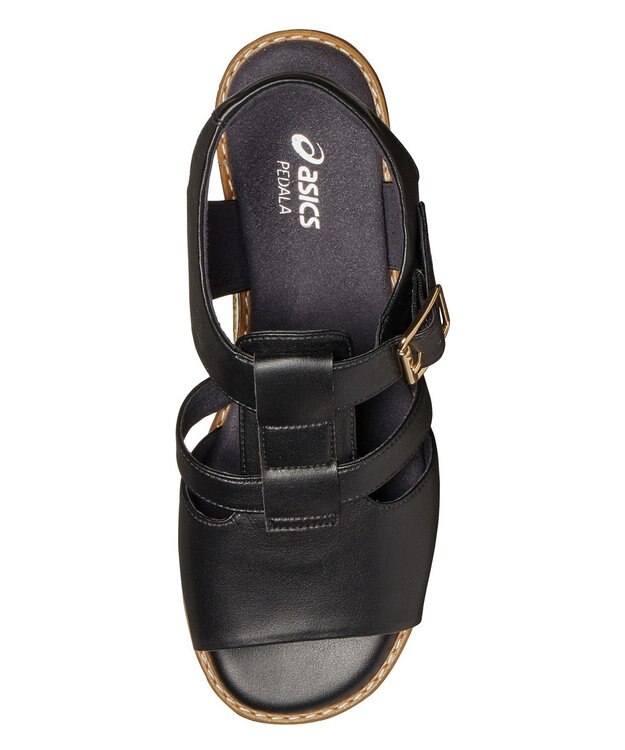 ASICS WALKING ペダラ ソフトラギッドサンダル レディース 3E ブラック系