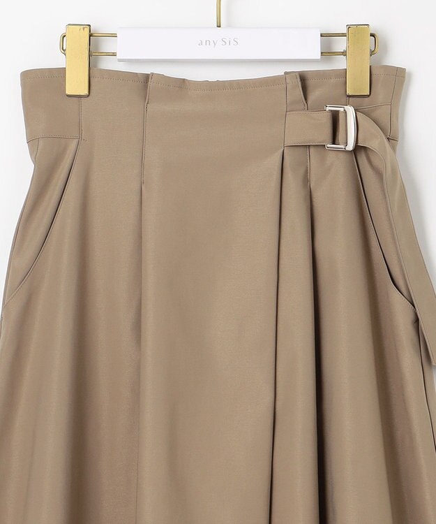 ANY SIS L ウエストタック スカート ベージュ
