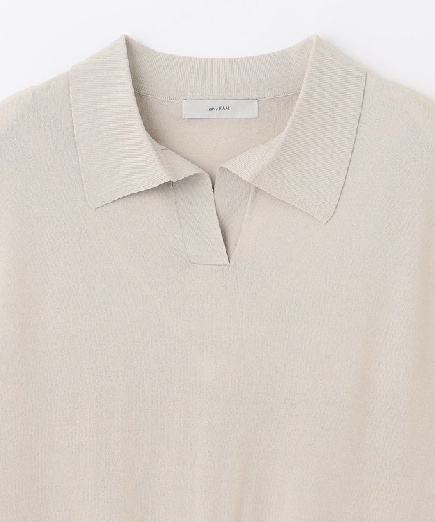 ANY 【接触冷感/UVケア/アンチピリング】クールタッチスキッパーニット サンドベージュ