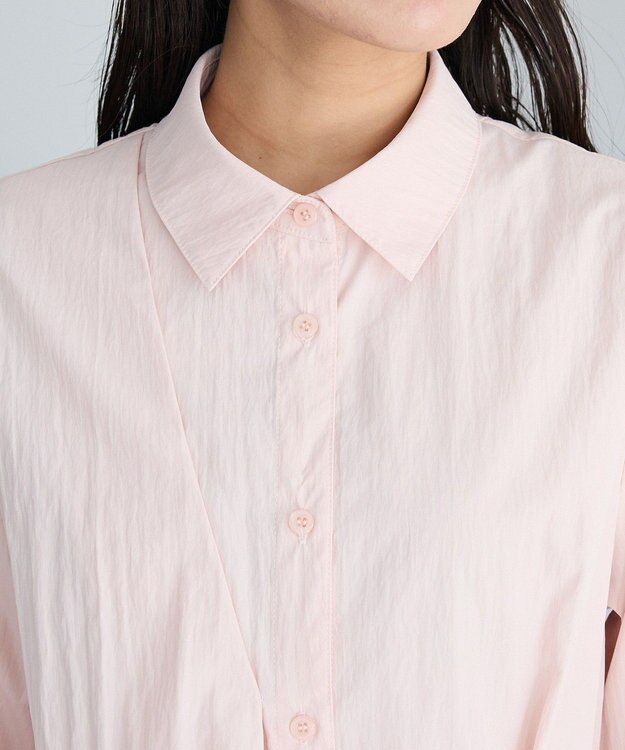 CRAFT STANDARD BOUTIQUE ベルト付きカシュクールシャツ Light Pink