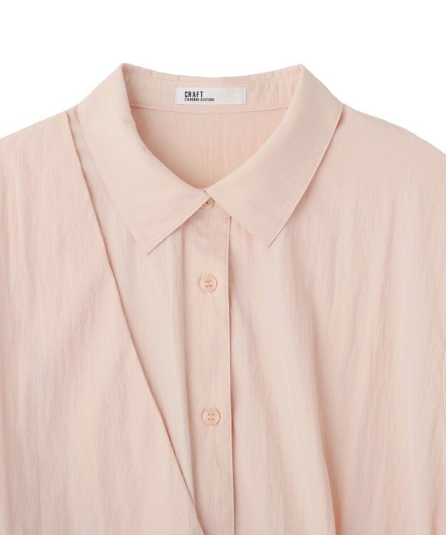 CRAFT STANDARD BOUTIQUE ベルト付きカシュクールシャツ Light Pink