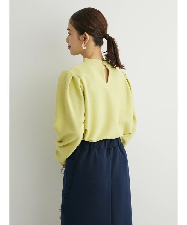 Green Parks リップル袖タックボリュームプルオーバー Yellow