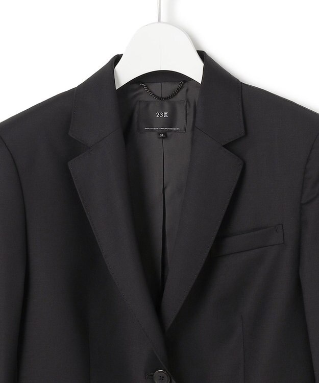 23区 【セットアップ対応】ファインネスウール 二つ釦 ジャケット ブラック系
