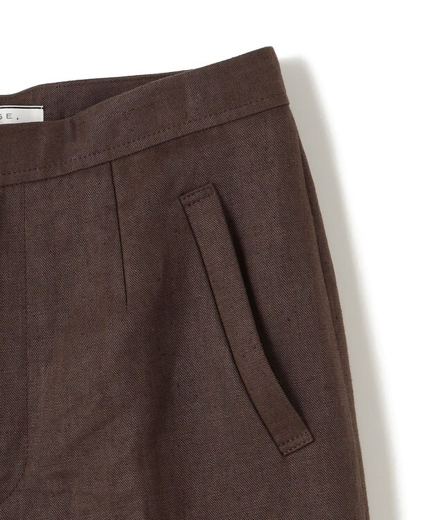 BEIGE， 【GISELe ６月号掲載】CRINUM / ストレートリネンパンツ Dark Brown