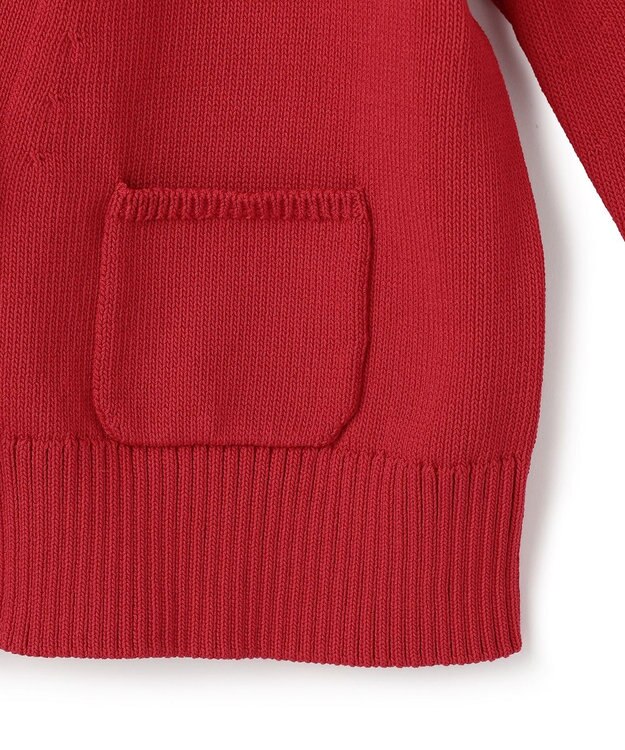 BEIGE， HELIODOR / マリンボタンクロップドカーディガン Red