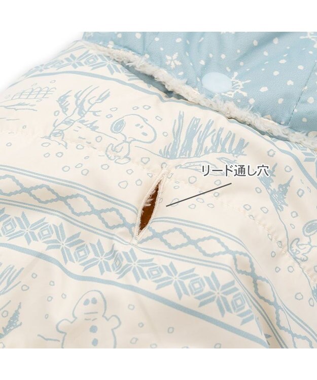 PET PARADISE スヌーピー 遠赤外線 ウインターオール  中型犬 大型犬 ホワイト×ブルー