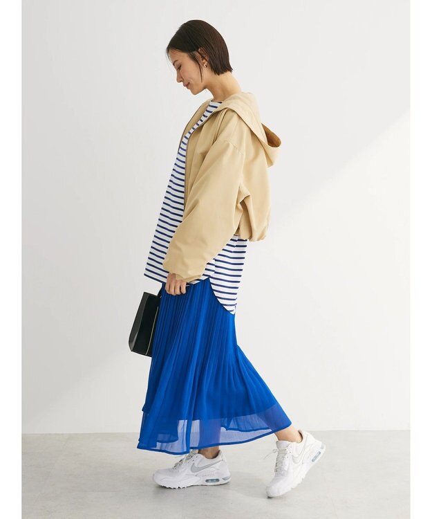 Green Parks シフォンプリーツスカート Blue