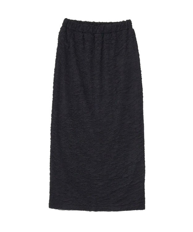 Green Parks 表面感ポコポコＩラインスカート Black