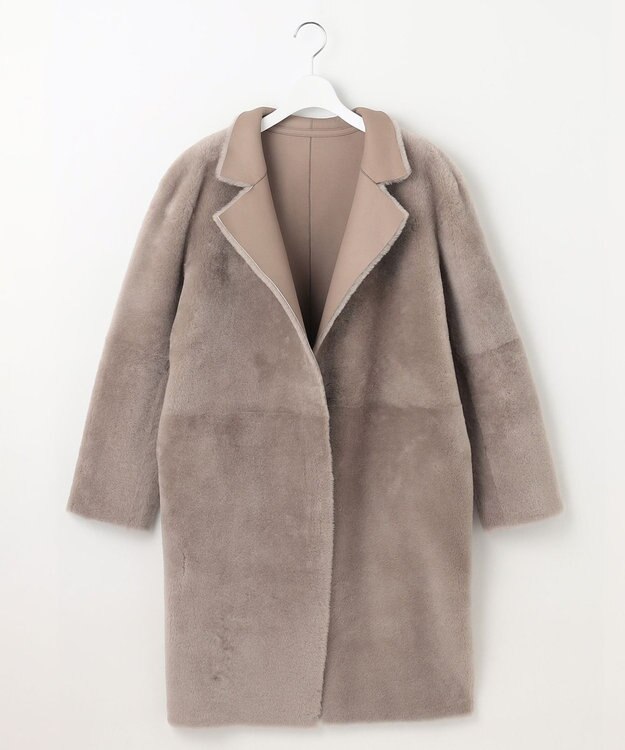 23区 【エステータ】ムートン コート グレージュ系