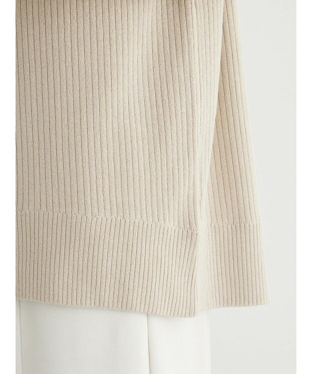 Green Parks ＺＩＰ付きリブニットベスト Beige