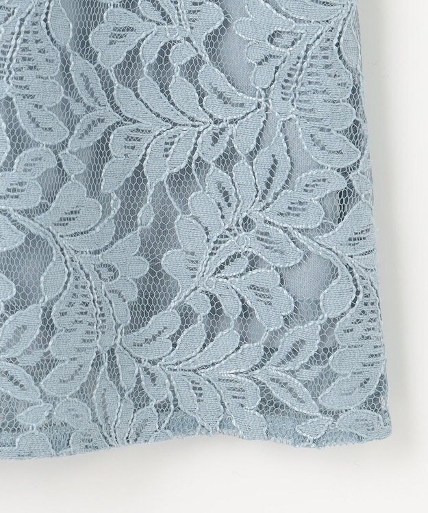 組曲 L 【23SS】ラッセルフラワーレースブラウス サックスブルー系