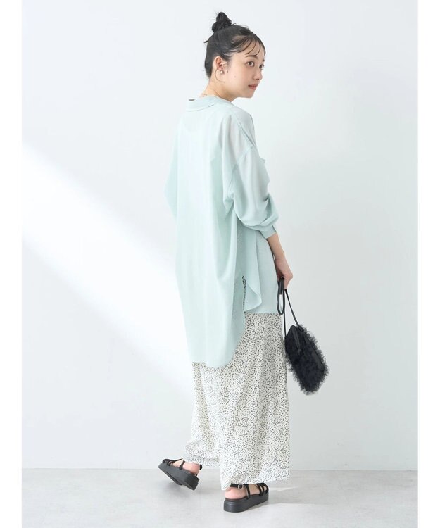 earth music&ecology ウ゛ィンテージボタンフロントポケットシャツ Light Green