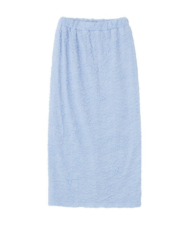 Green Parks 表面感ポコポコＩラインスカート Sax