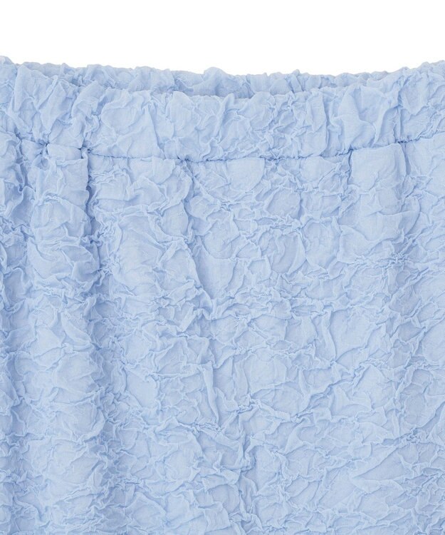 Green Parks 表面感ポコポコＩラインスカート Sax