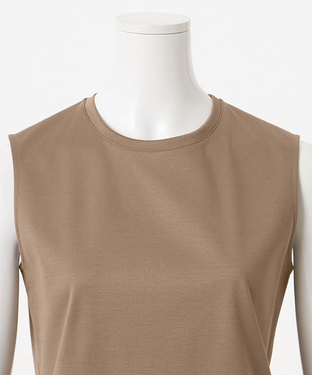 23区 【エステータ】スーピマコットン プレミアムジャージー ノースリーブTシャツ ブラウン系