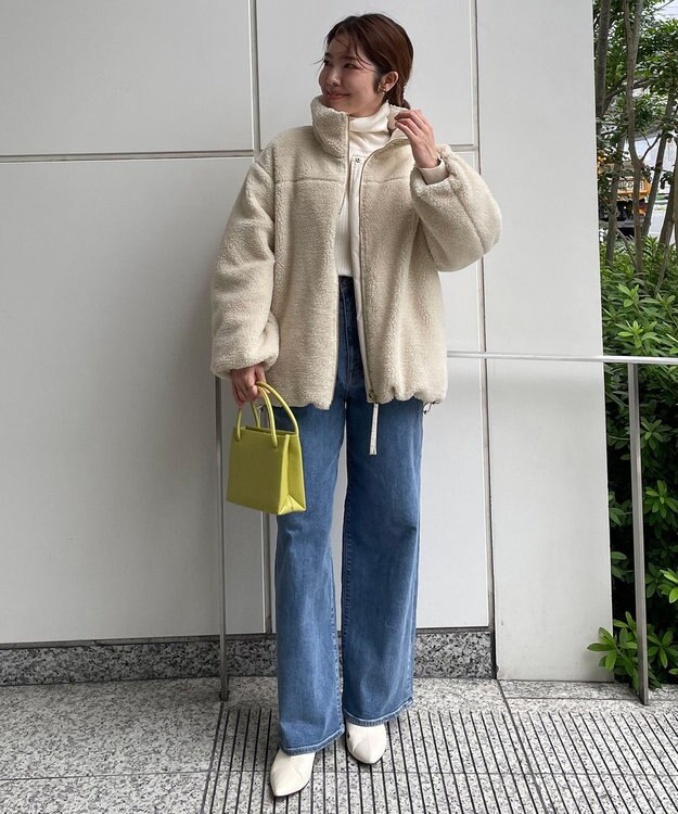 UNFILO 【UNFILO DENIM】撥水ストレッチ ワイドストレートデニム ブルー