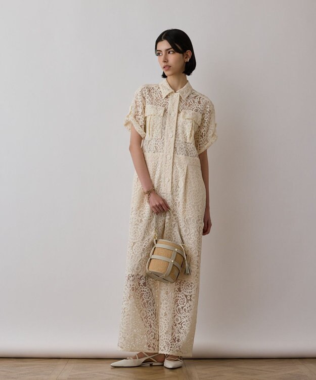 GRACE CONTINENTAL ANTONELLA　FERRANTE  ベルトフリンジバック グレー