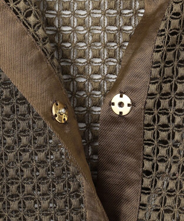 BEIGE， NIGELLA / 異素材MIXコットンレースブラウス Khaki