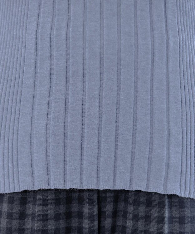 Tiaclasse 【新色追加・洗える】ランダムリブニットプルオーバー サックスA