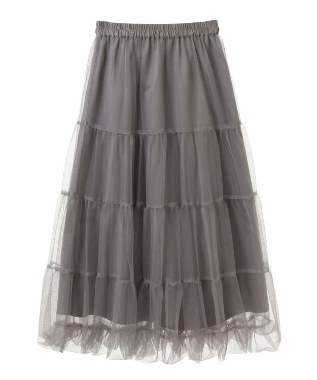 earth music&ecology チュールバルーンスカート Camel