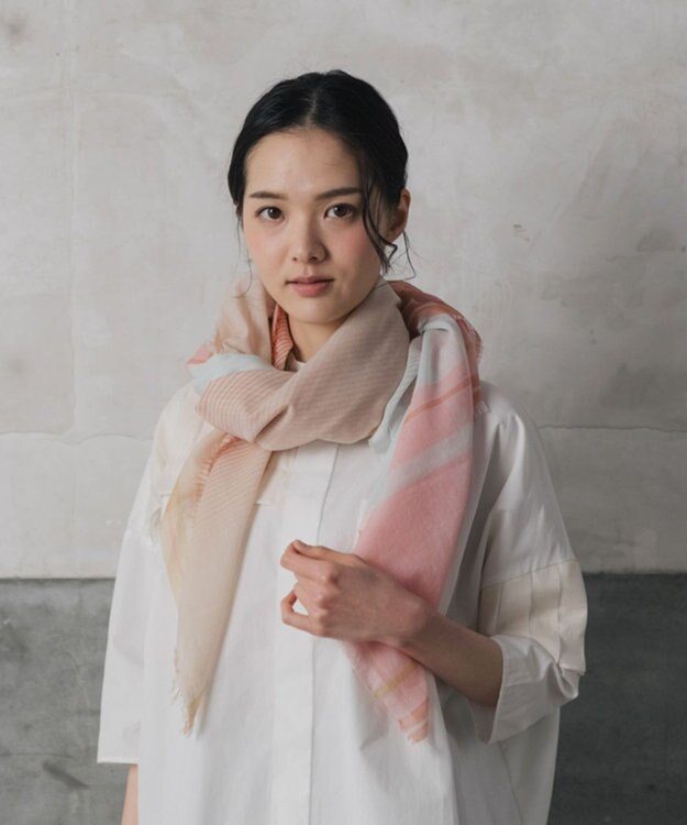 POLS 播州織 極細コットンストール ベージュ