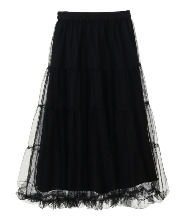 earth music&ecology チュールバルーンスカート Camel