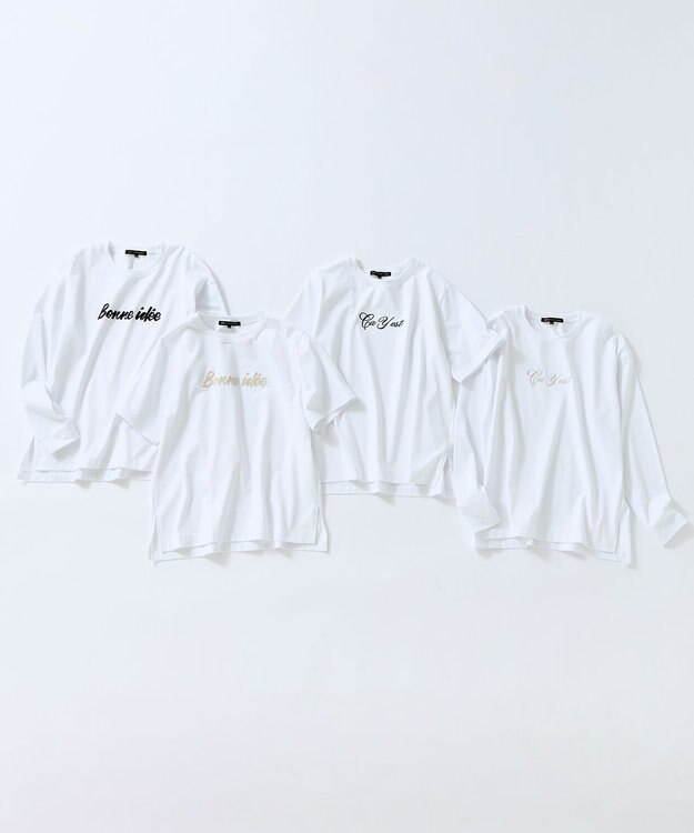 23区 【~6/28まで受注生産】カスタマイズ 立体刺繍 長袖 Tシャツ ホワイト×シルバー