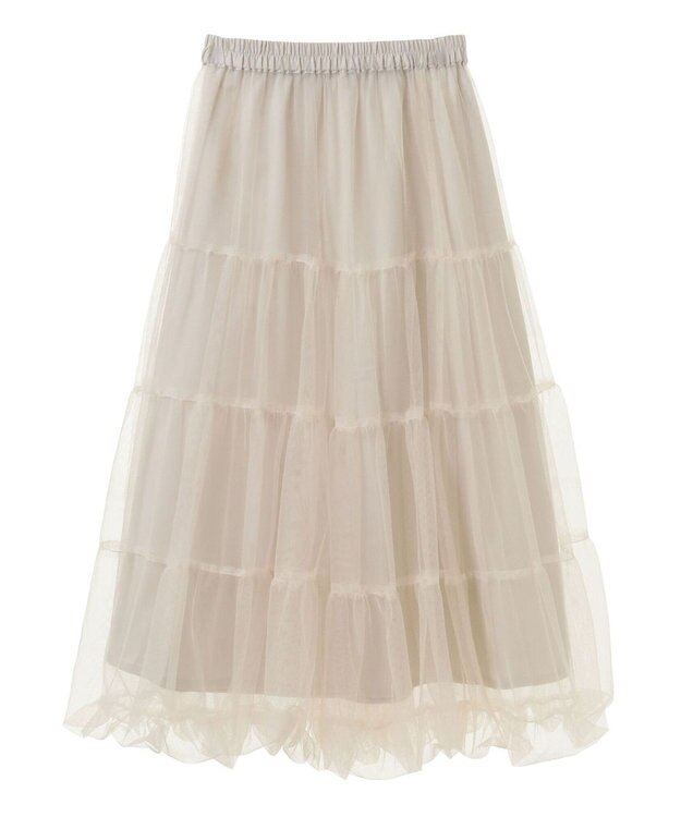 earth music&ecology チュールバルーンスカート Camel