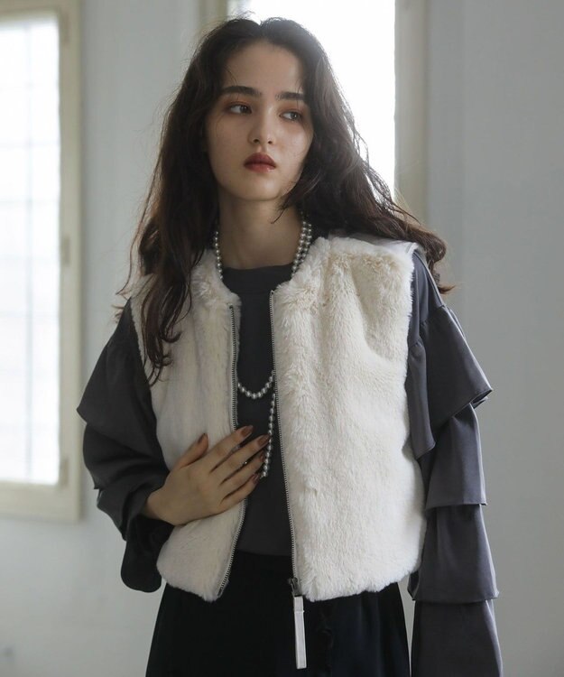 Green Parks ■ＥＳＣＡＲ　フラッフィーベスト Ivory