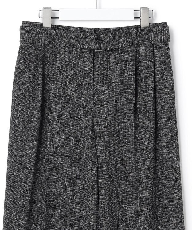 ICB L 【先行予約】ミックスブッチャー ワイドパンツ ブラック×オフホワイト