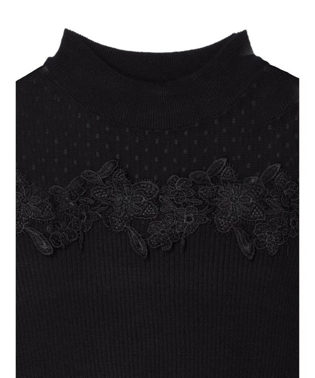 earth music&ecology シアードッキングニットプルオーバー Black