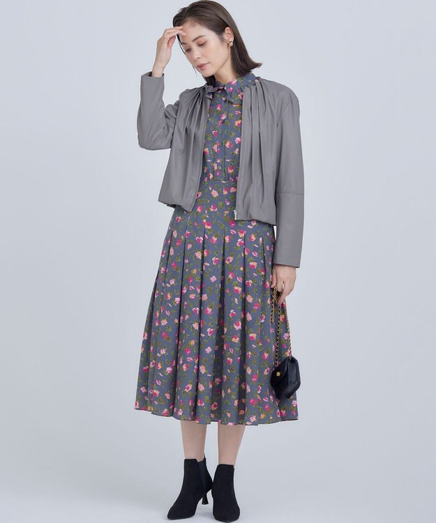 組曲 S カッティングローズプリント ワンピース ピンク系5