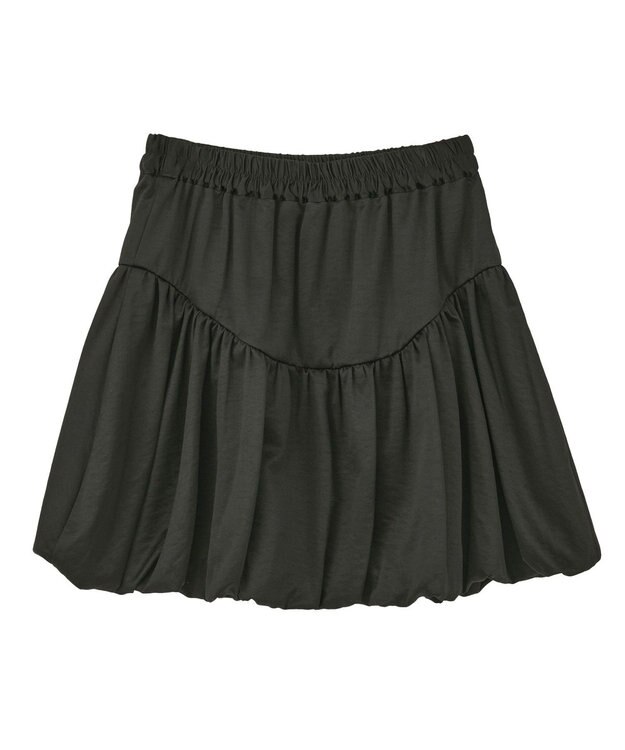 earth music&ecology ラウンド切り替えバルーンミニスカート Black