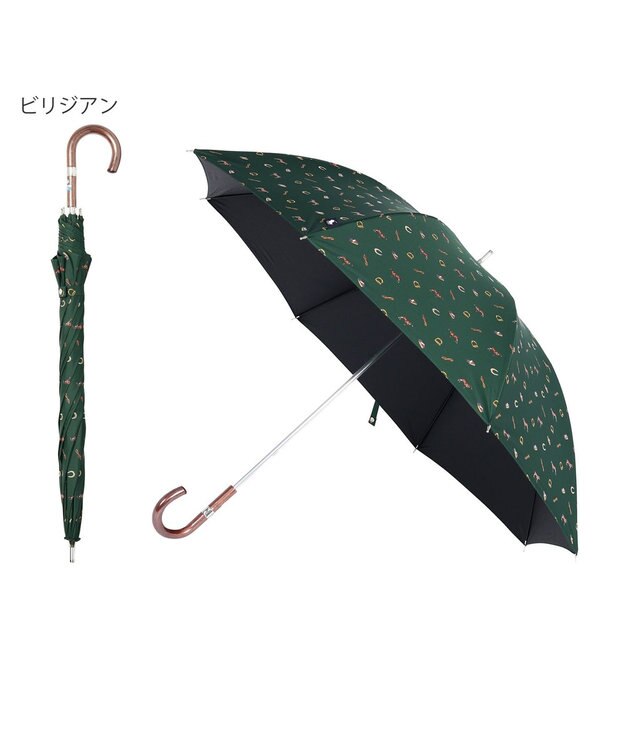 MOONBAT POLO RALPH LAUREN 晴雨兼用 長傘 馬具 ユニセックス ワイドサイズ 日傘 一級遮光 遮熱 UV ビリジアン
