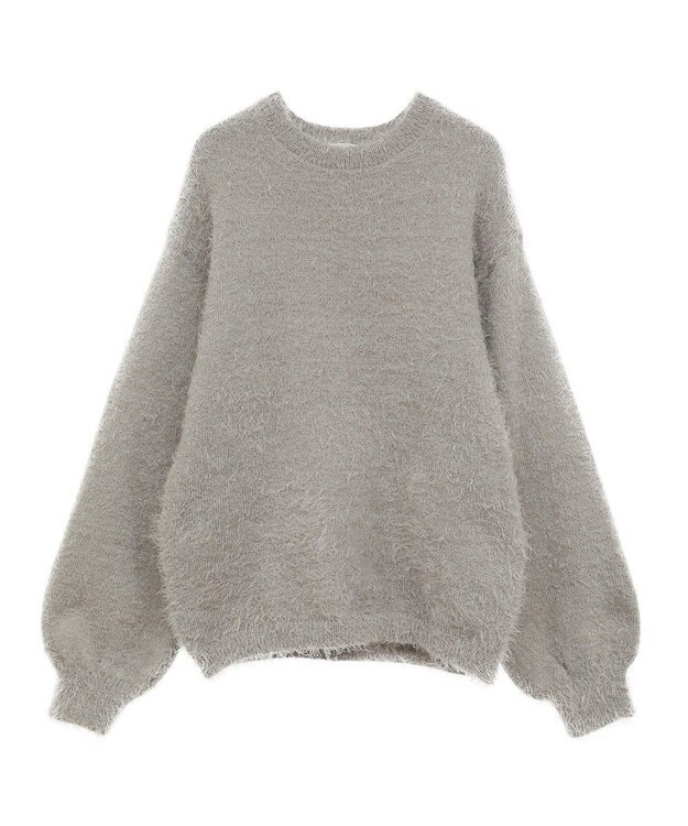 CRAFT STANDARD BOUTIQUE 洗える/ビスチェ付きシャギーニットプルオーバー Gray