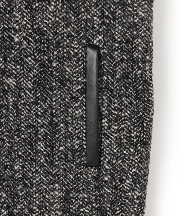 BEIGE， ROBY / フェイクレザーツイードコート Monotone