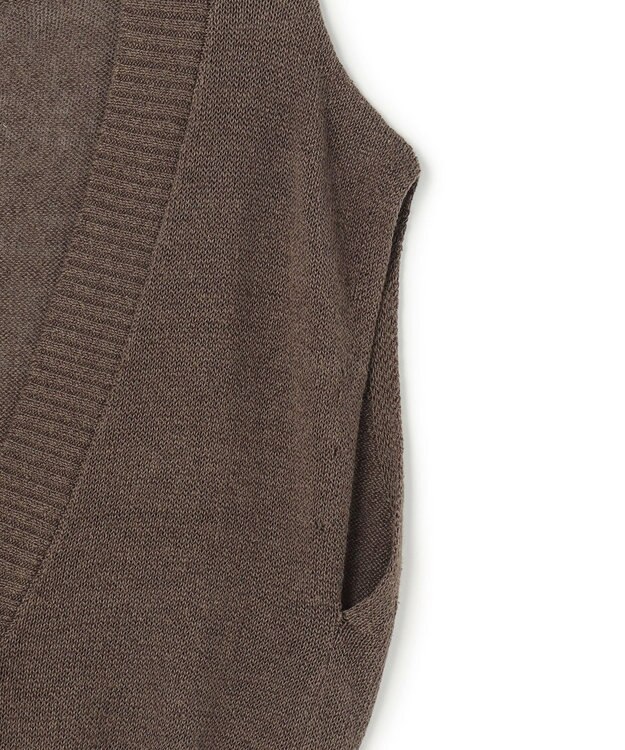 uncrave ラミーリネンニット ベスト カーキベージュ