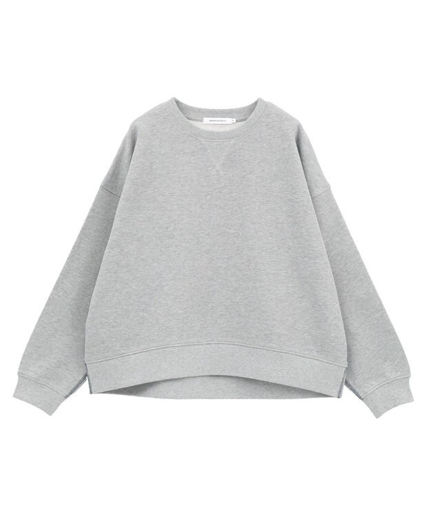 AMERICAN HOLIC 配色ライン裏毛プルオーバー Light Gray Mixture