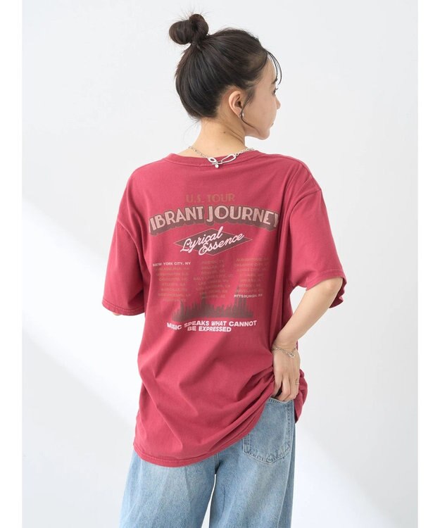 earth music&ecology ウ゛ィンテージライクツアーＴｅｅ Pink