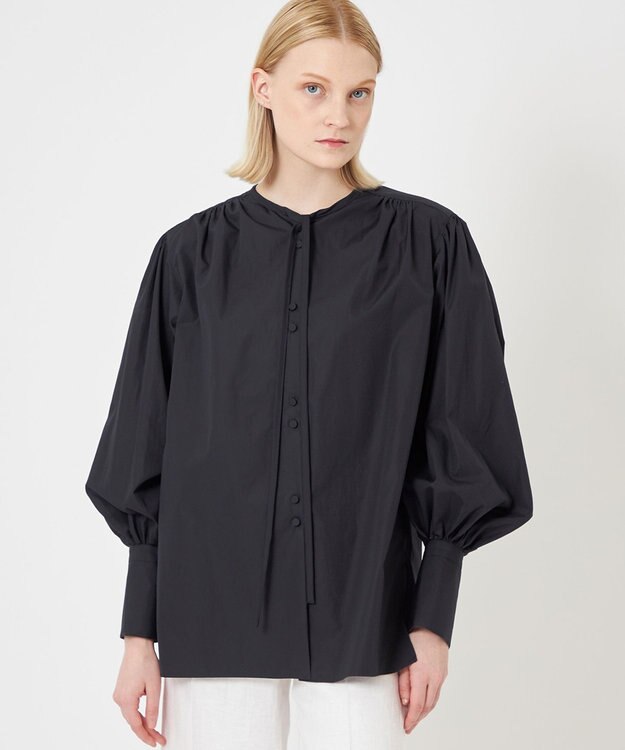 BEIGE， 【WEB限定】DIAMANT / ボウタイブラウス Black