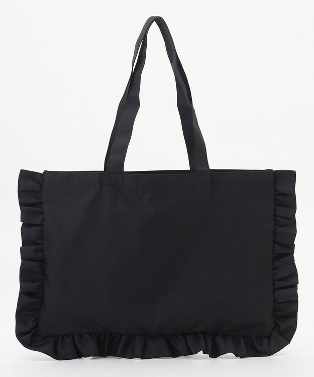 LA BAGAGERIE LA BAGAGERIE×chiyo ポーチ付きフリルエコバッグ ブラック